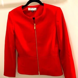 Summer red with gold accents Tahari 6p suit